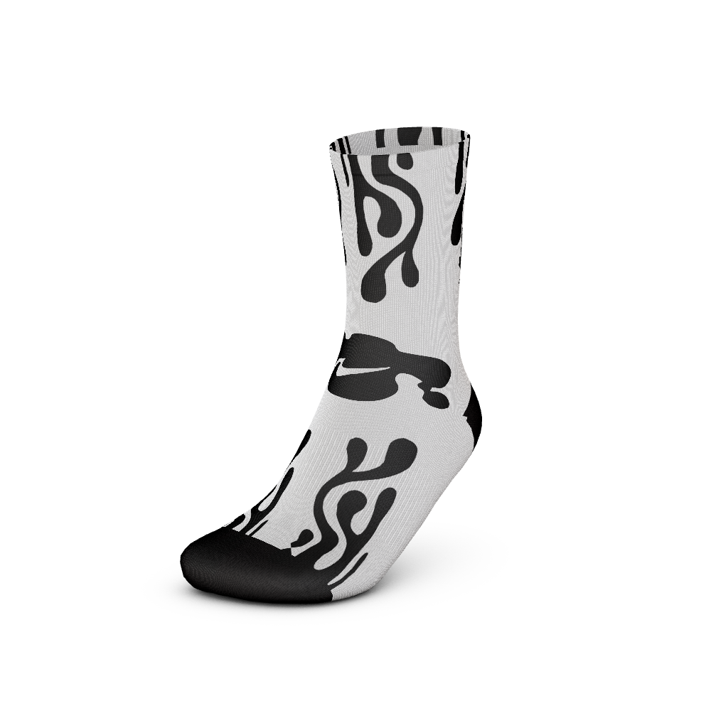 Dripping Charcoal Socks
