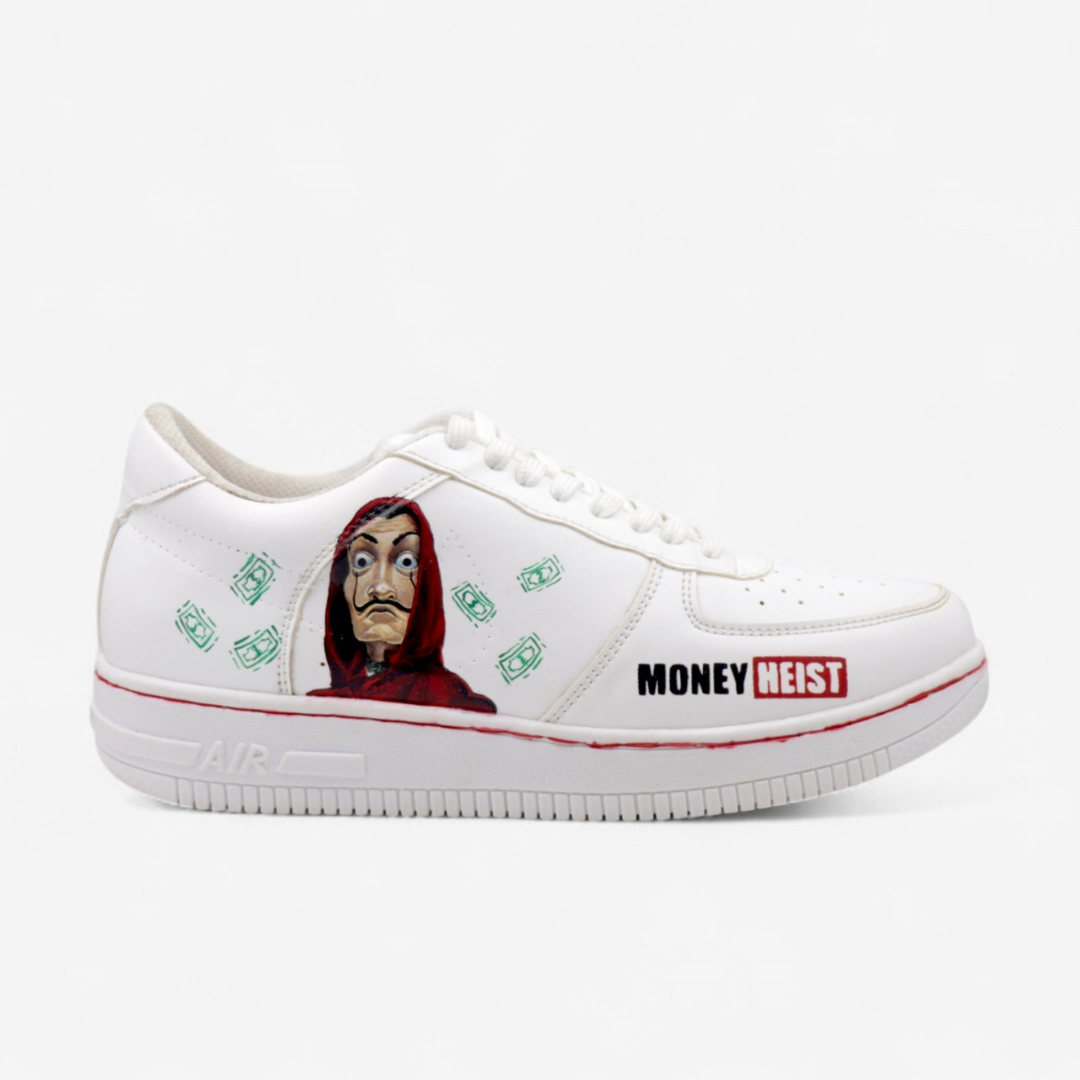 Money Heist Hand-Painted Custom Sneakers – Limited Edition