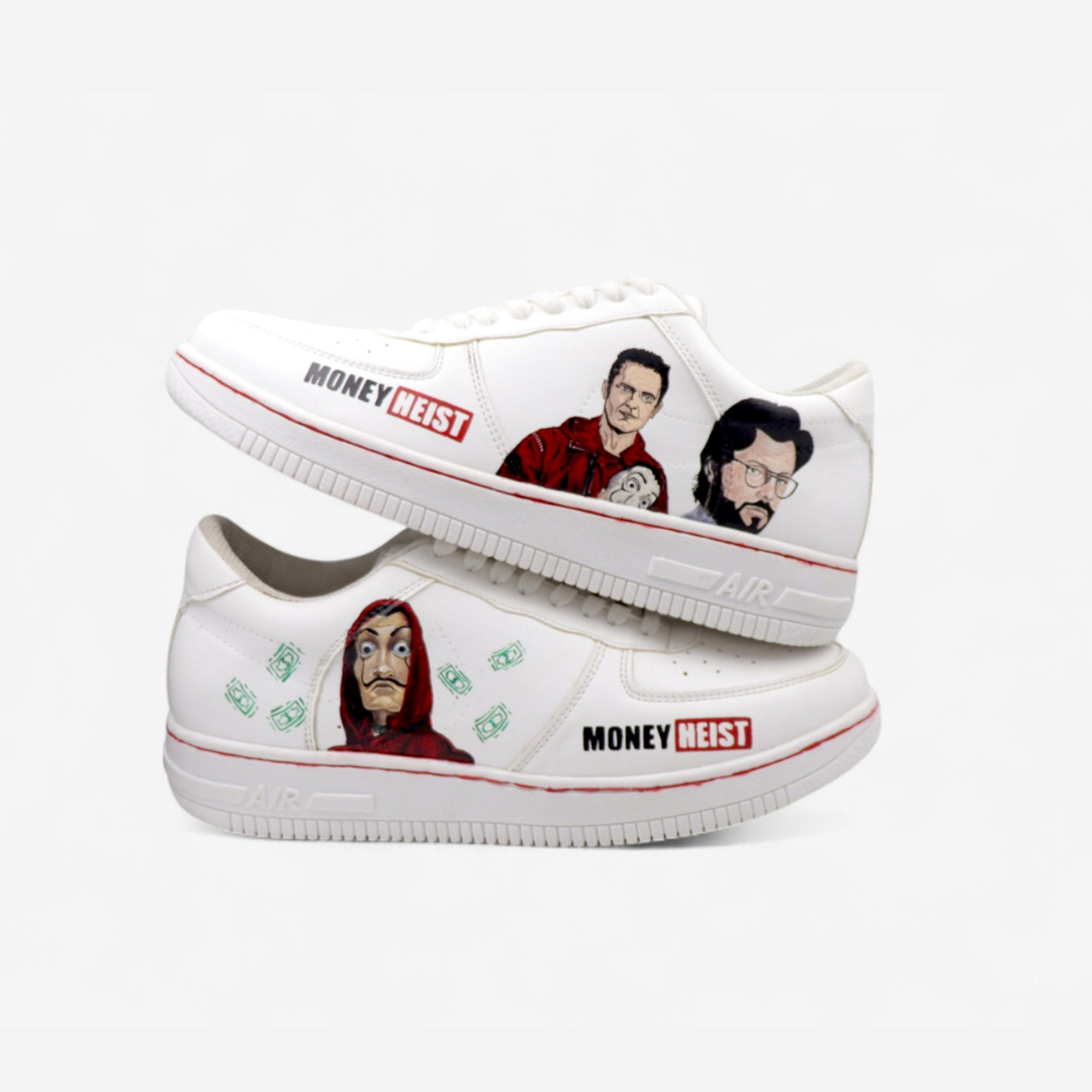 Money Heist Hand-Painted Custom Sneakers – Limited Edition