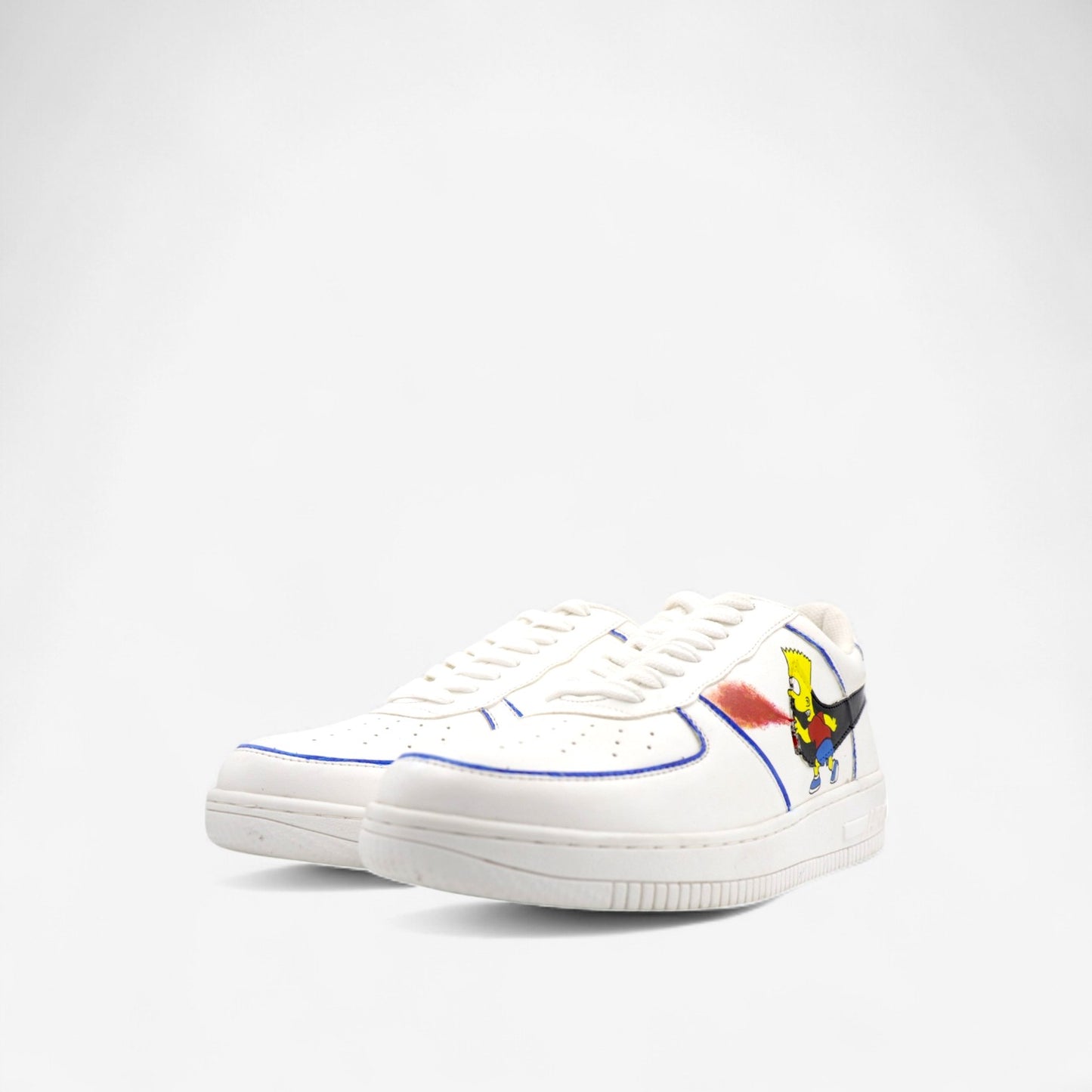 Bart Simpson spray-painting a swoosh