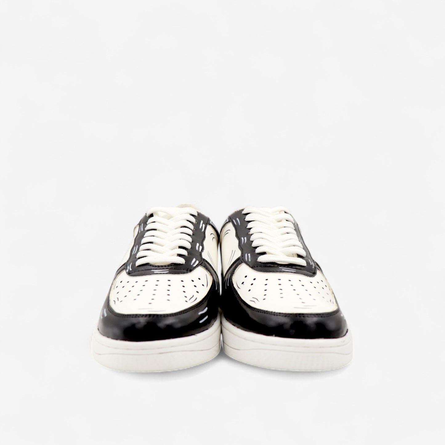 Lemon Sea Black Hand-Painted Shoe