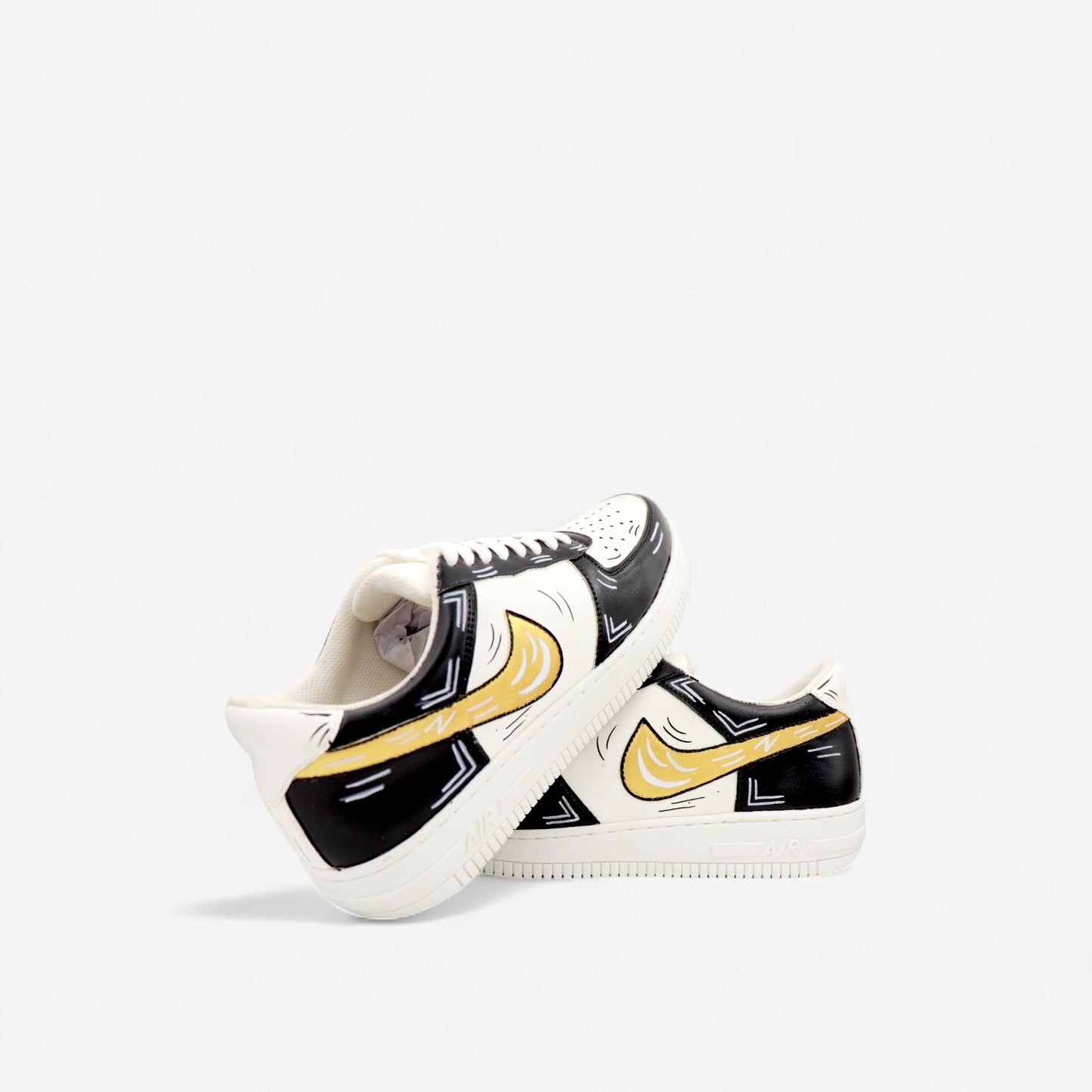 Lemon Sea Black Hand-Painted Shoe