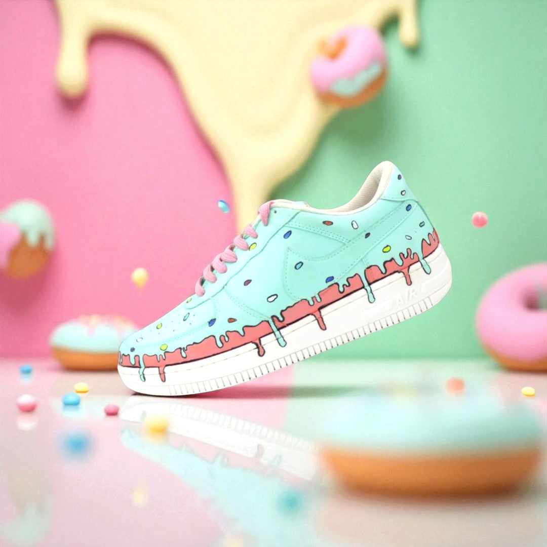Minty Drip Donut Sneaker 🍩🎨
