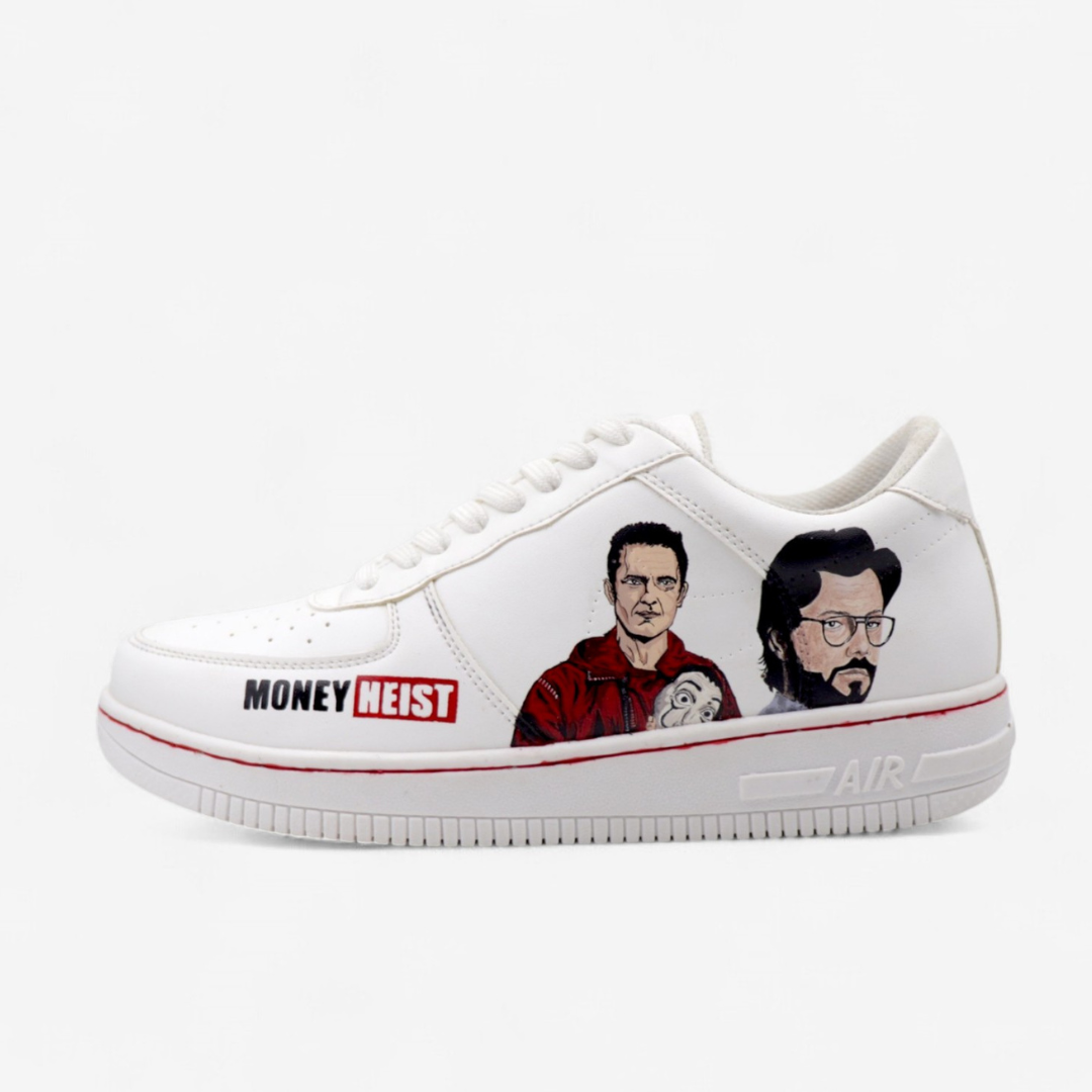Money Heist Hand-Painted Custom Sneakers – Limited Edition