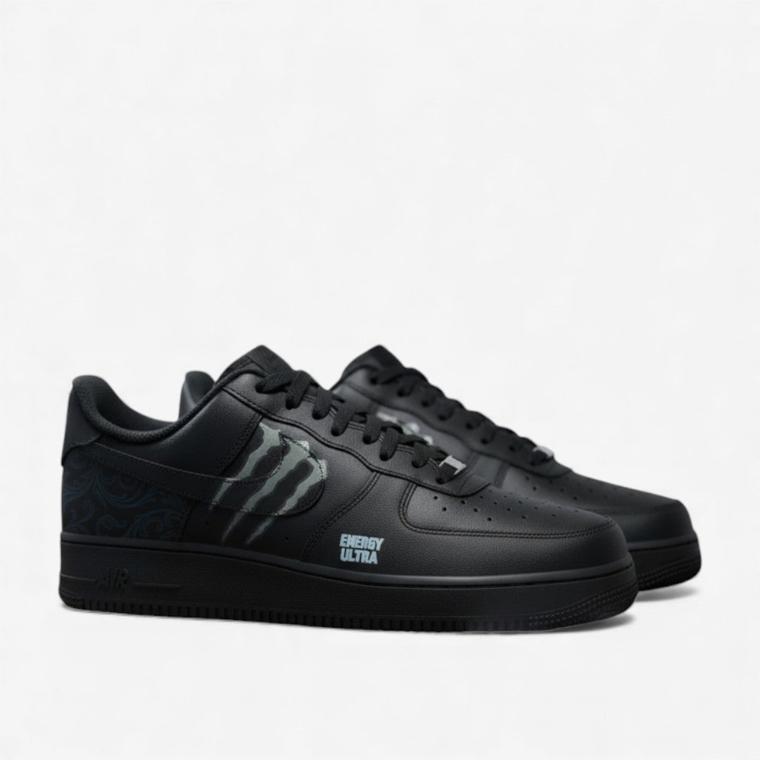 Custom Nike Air Force 1 Low "Monster Energy Ultra" Black