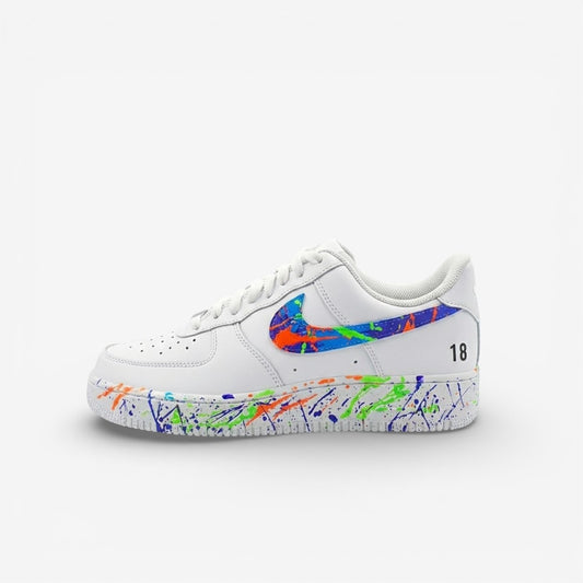 Neon Splash Low – Hand-Painted Custom Sneaker